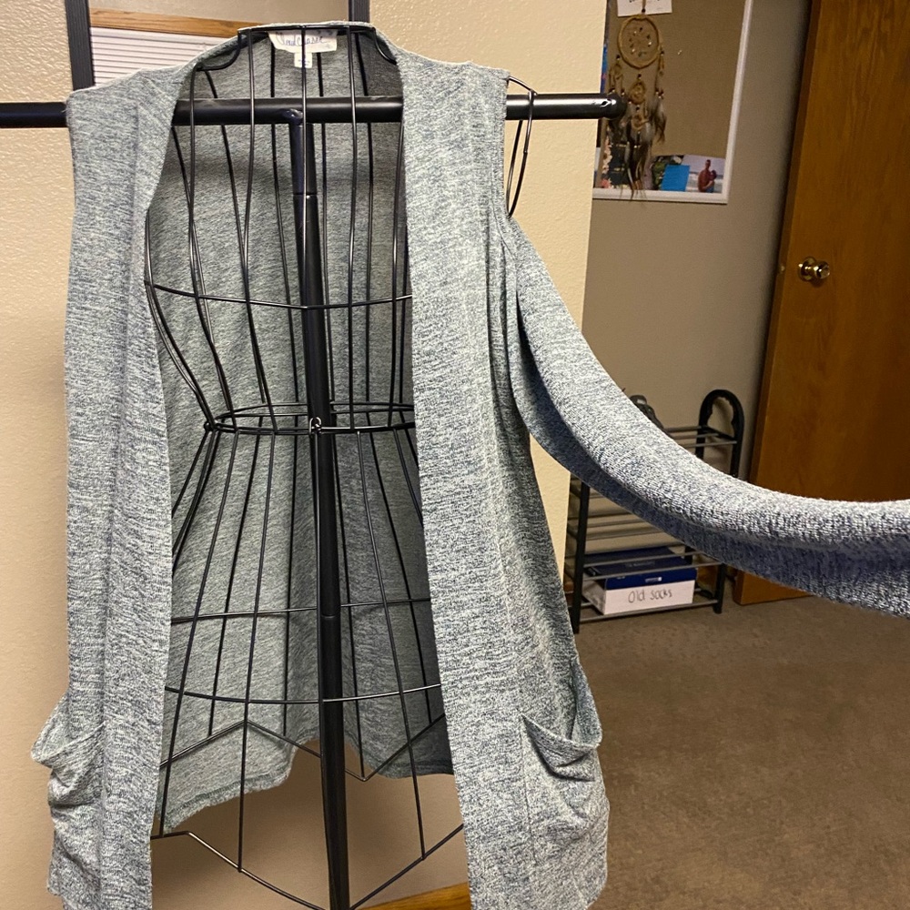 Peek shoulders long sleeve cardigan